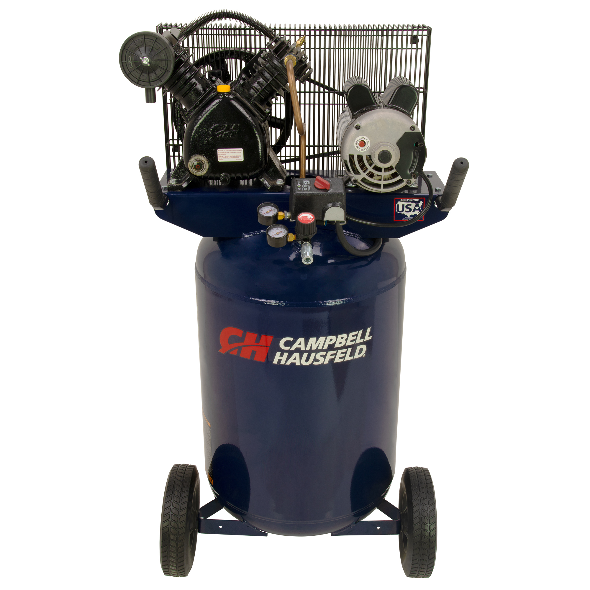 Campbell Hausfeld Dual Voltage Electric Vertical Portable Air Compressor, 30 Gallon, 175 PSI, Model# XC302100